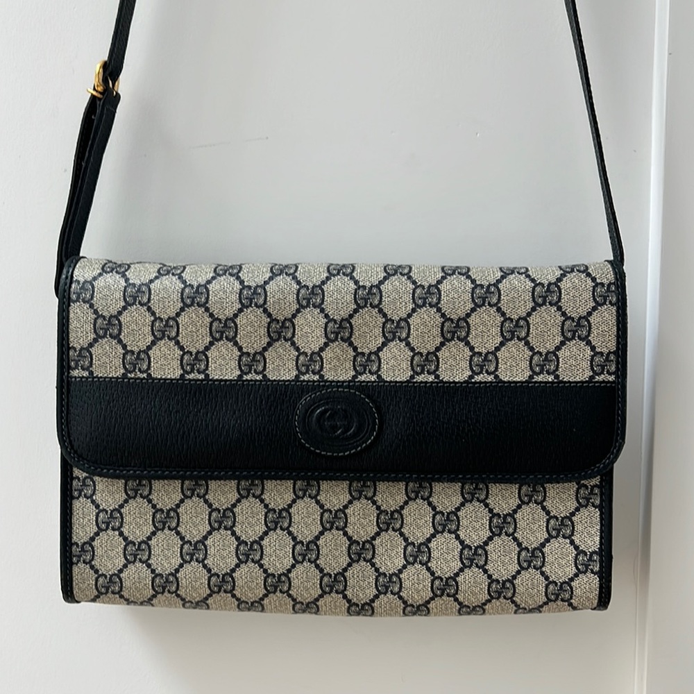 Genuine leather Gucci shoulder bag
